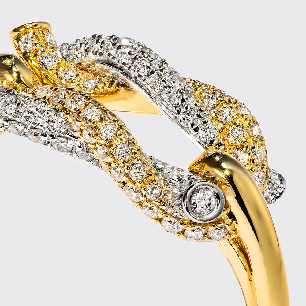 Ties Buckle Ring - Full Diamond