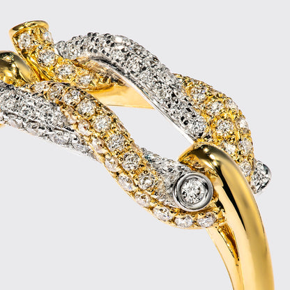 Ties Buckle Ring - Full Diamond