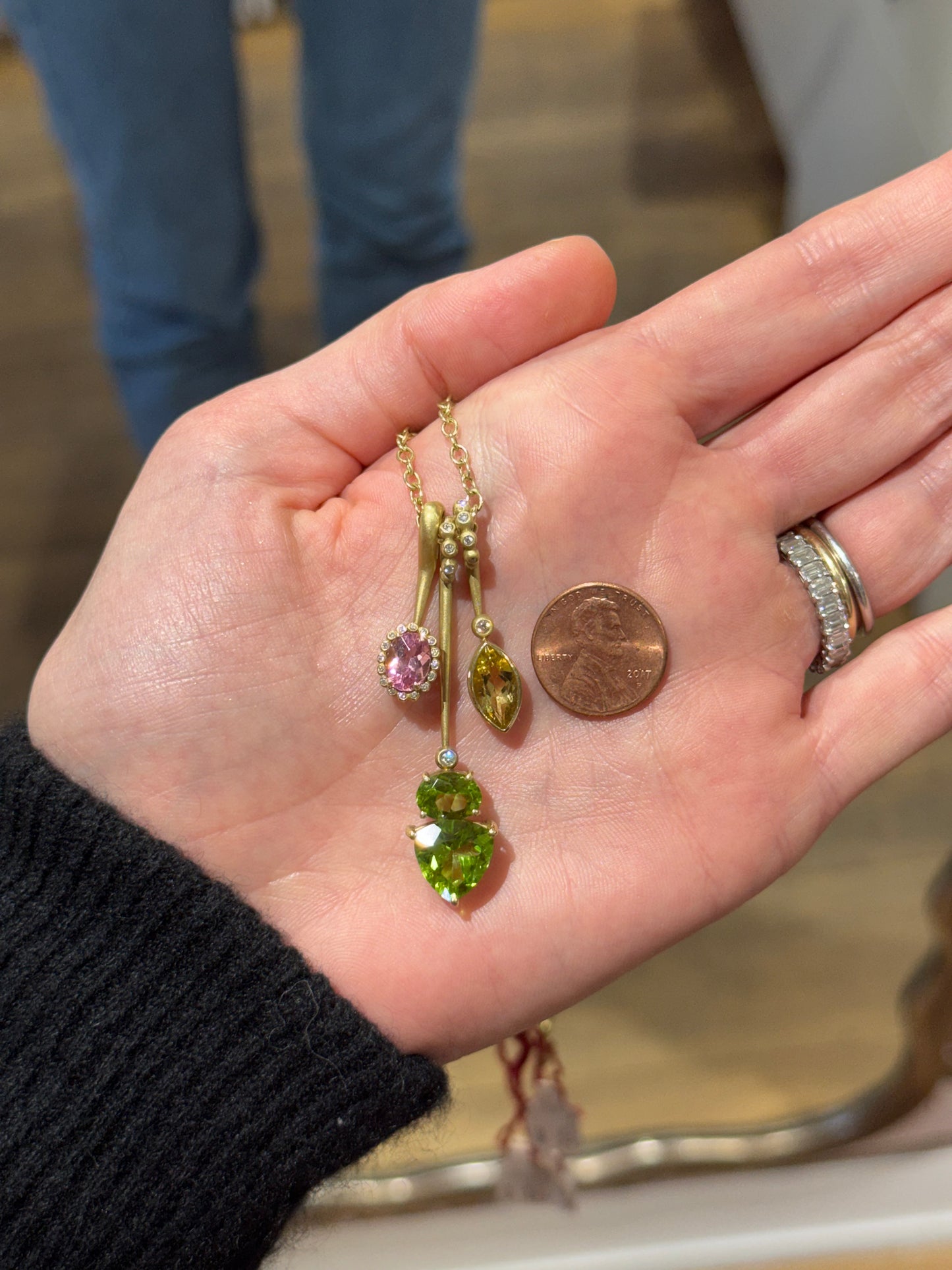 Gem Lolli Pendant - Canary Beryl