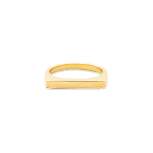 The Edge Straight Stacking Ring - Gold
