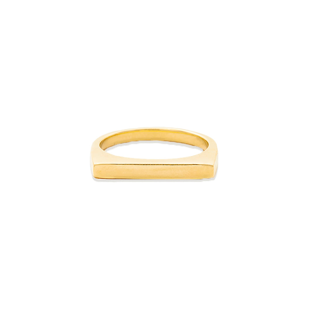 The Edge Straight Stacking Ring - Gold