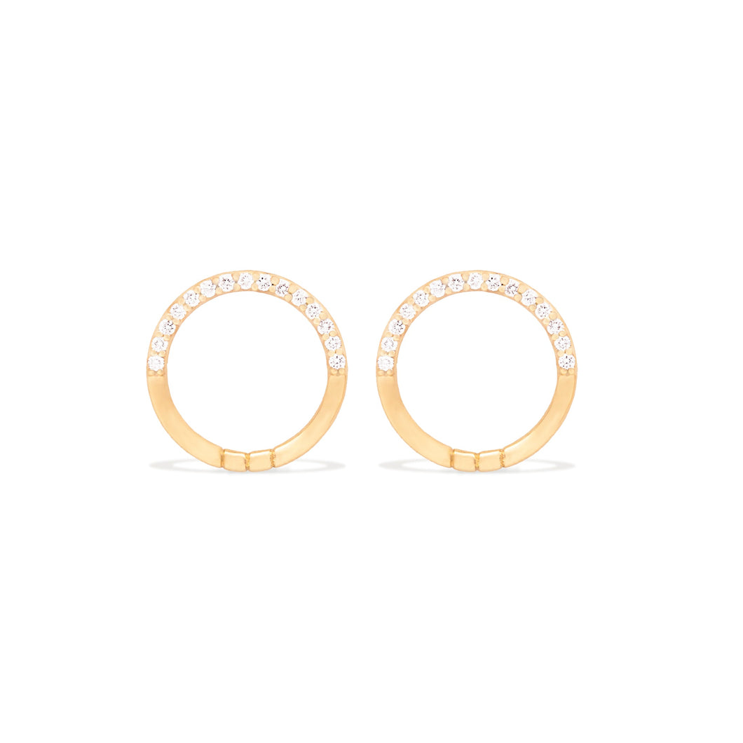 The Crew Half Moon Stud Earrings