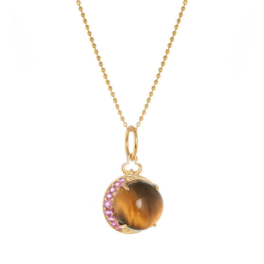 Moon Charm - Tiger's Eye