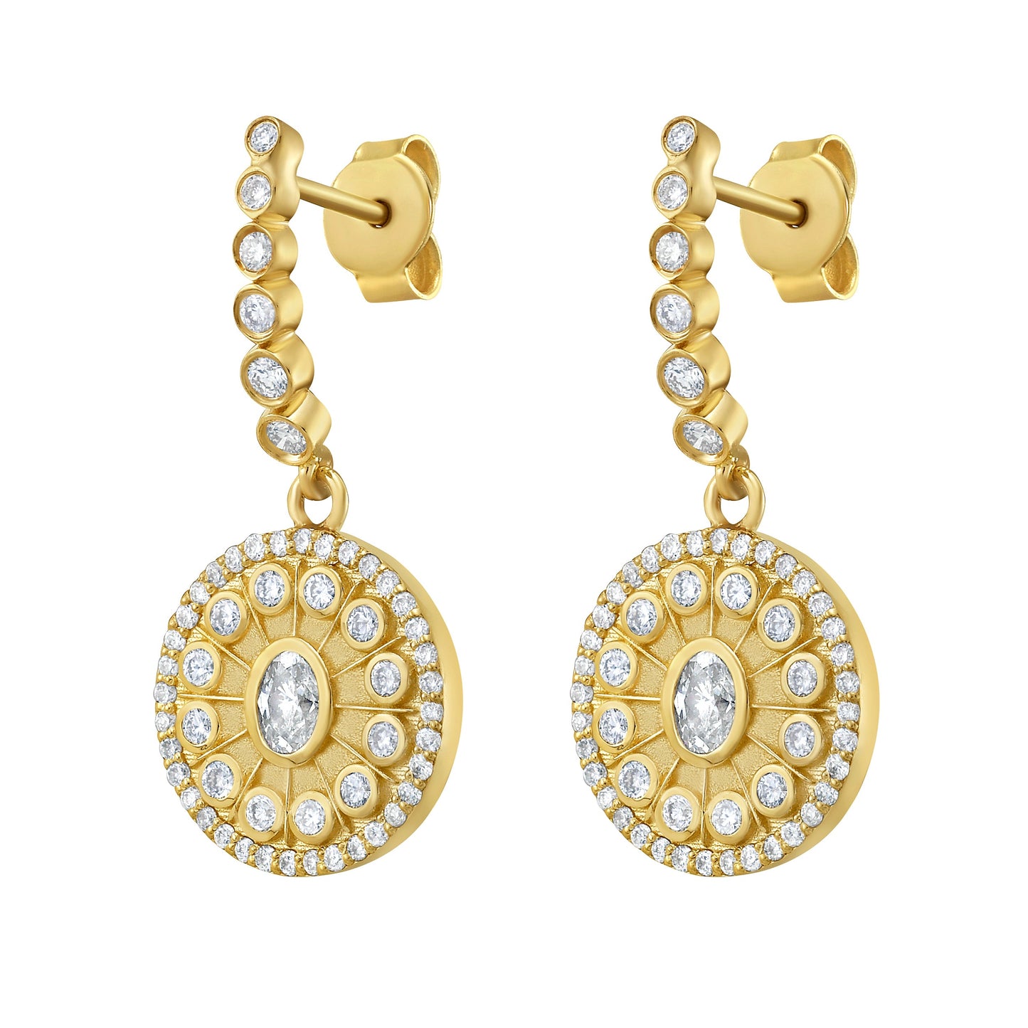 Serenity Diamond Dangle Post Earrings