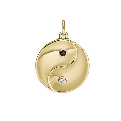 Harmony Domed Diamond Yin Yang Charm