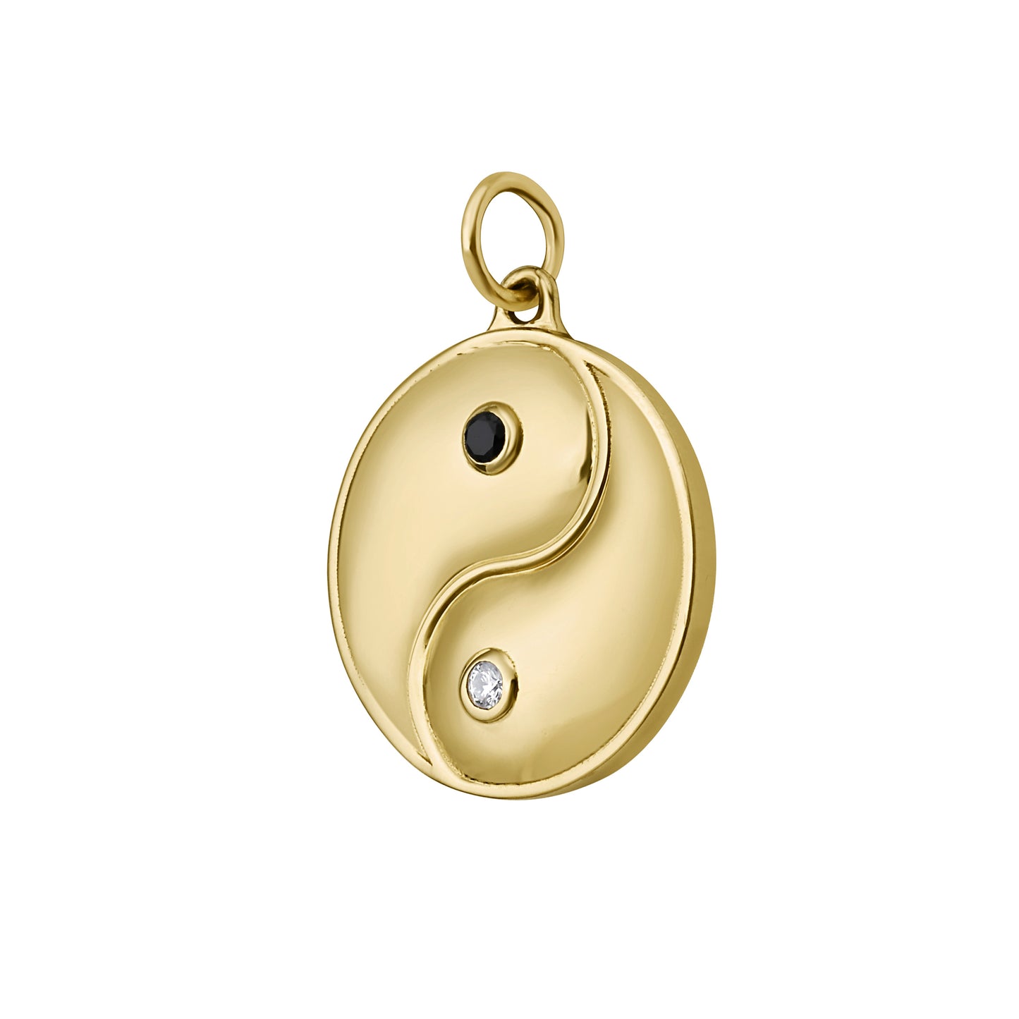 Harmony Domed Diamond Yin Yang Charm