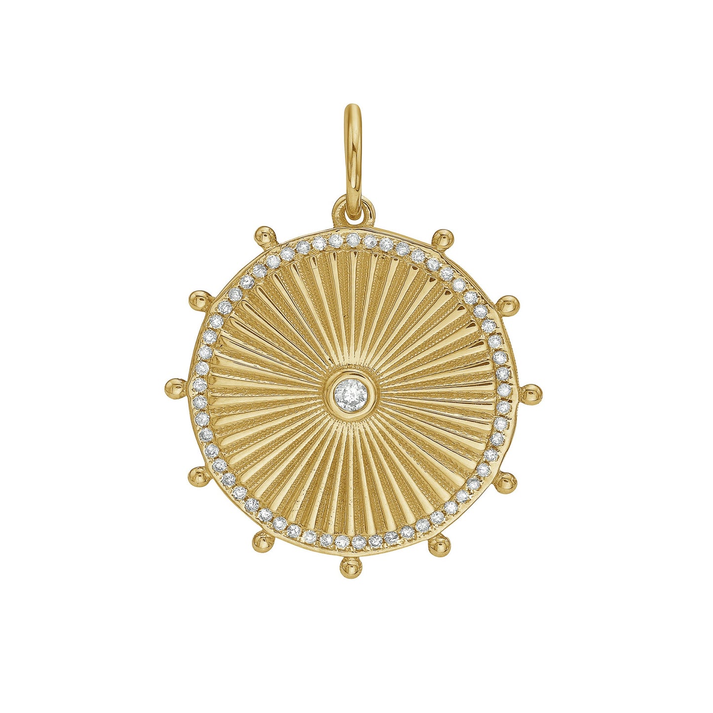Medium Cassandane Sun Pendant - Diamond