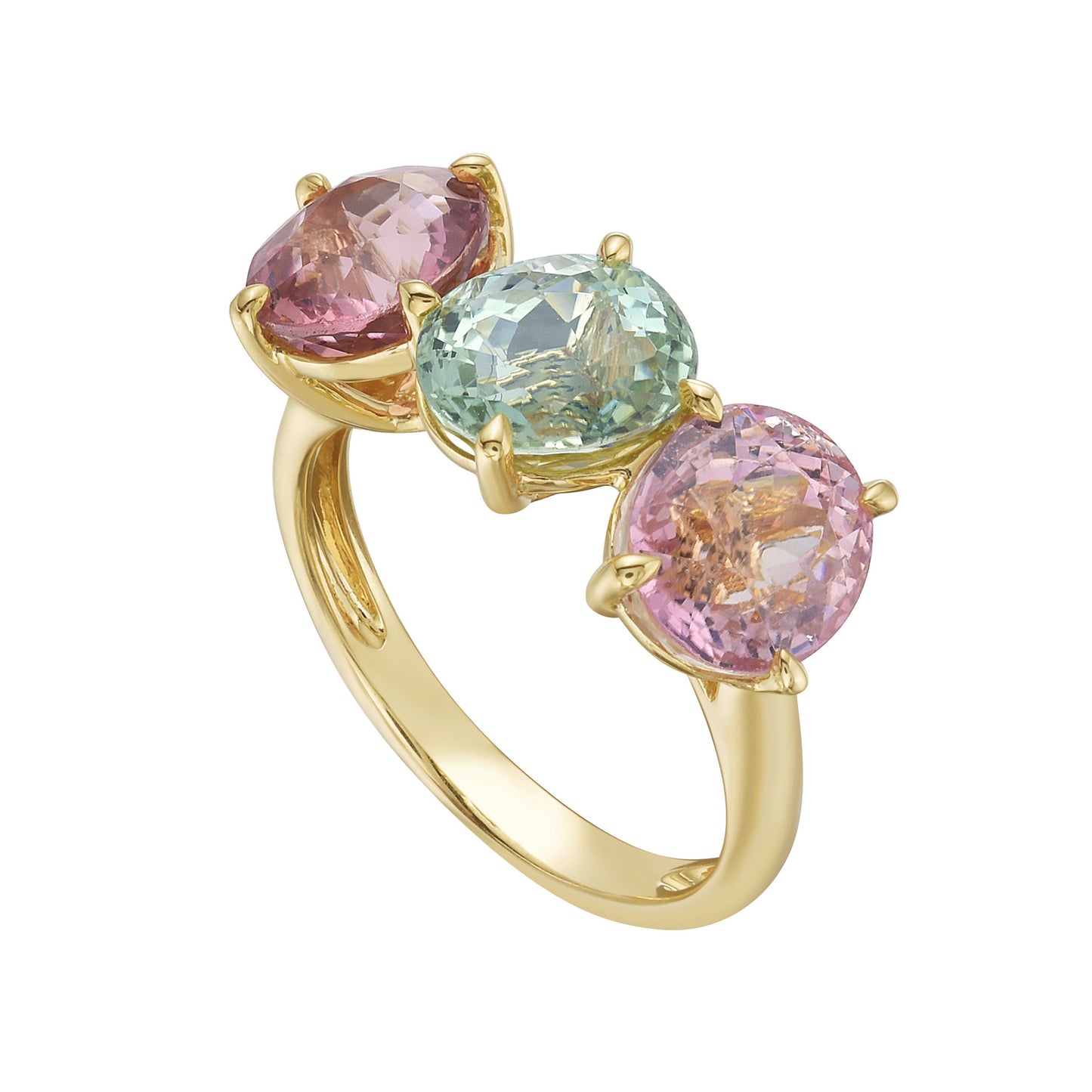 Trio Ring with Pastel Tourmalines