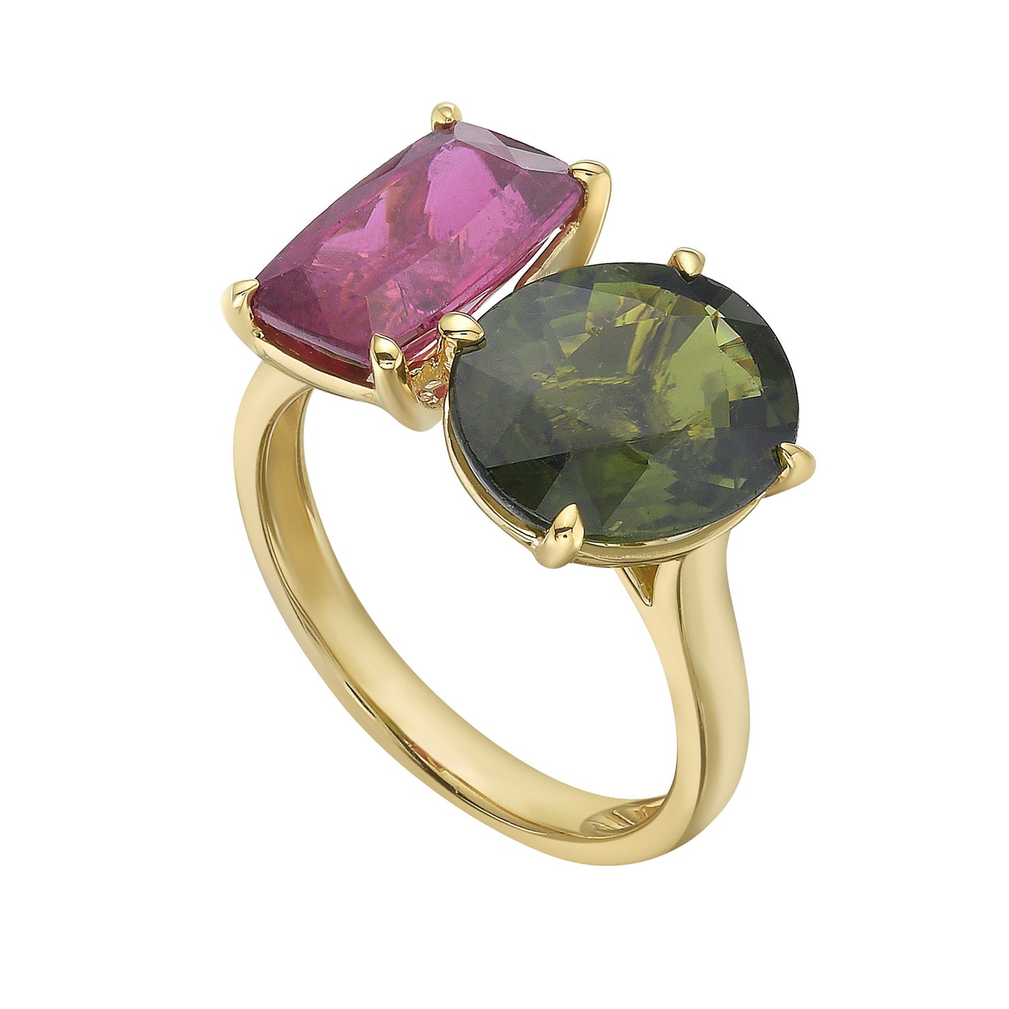Toi et Moi Ring with Tourmalines - 6.65tcw