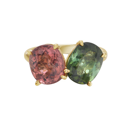 Toi et Moi Ring with Tourmalines - 5.46tcw