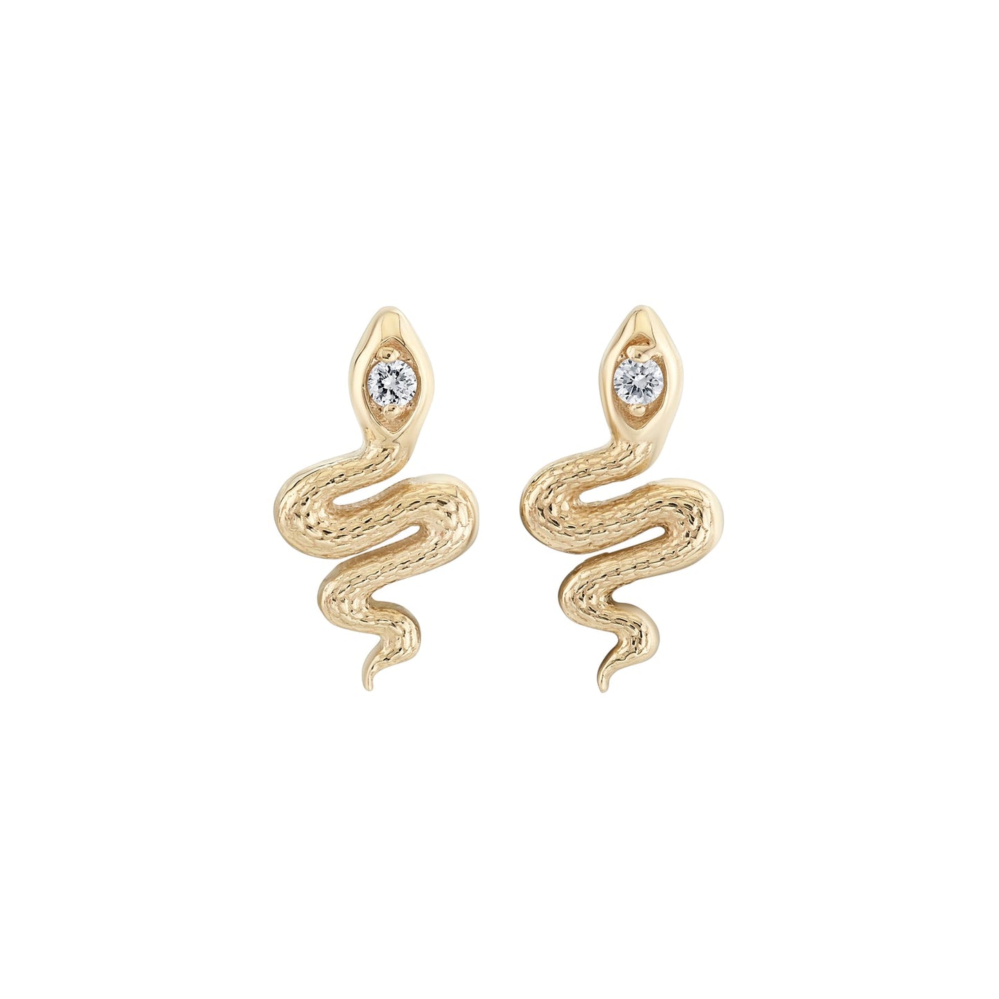 Diamond Head Snake Studs