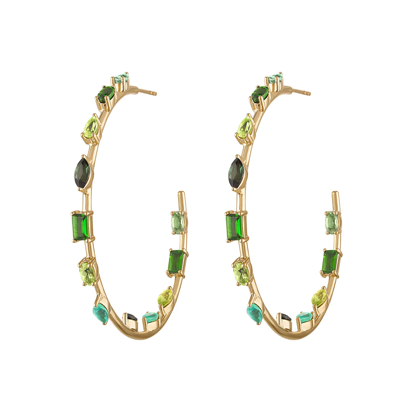 Goddess Hoops - Mini - Green