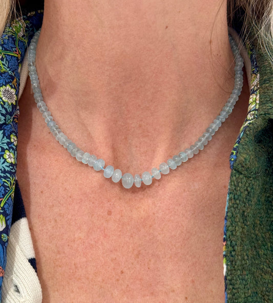 Aquamarine Beaded Necklace