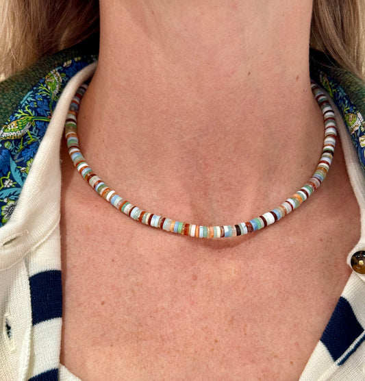 Mixed Opal Heishi Necklace