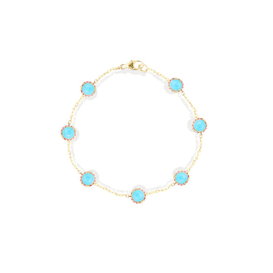 Found Cabochon Bracelet - Turquoise