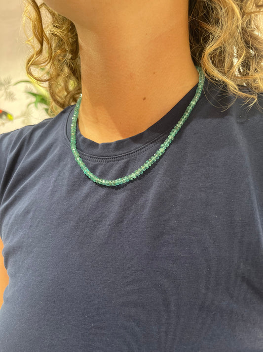 Apatite Heishi Beaded Necklace