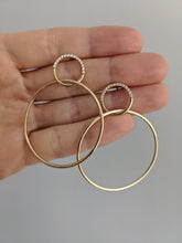 Load image into Gallery viewer, The Crew Half Moon Double Hoop Earrings
