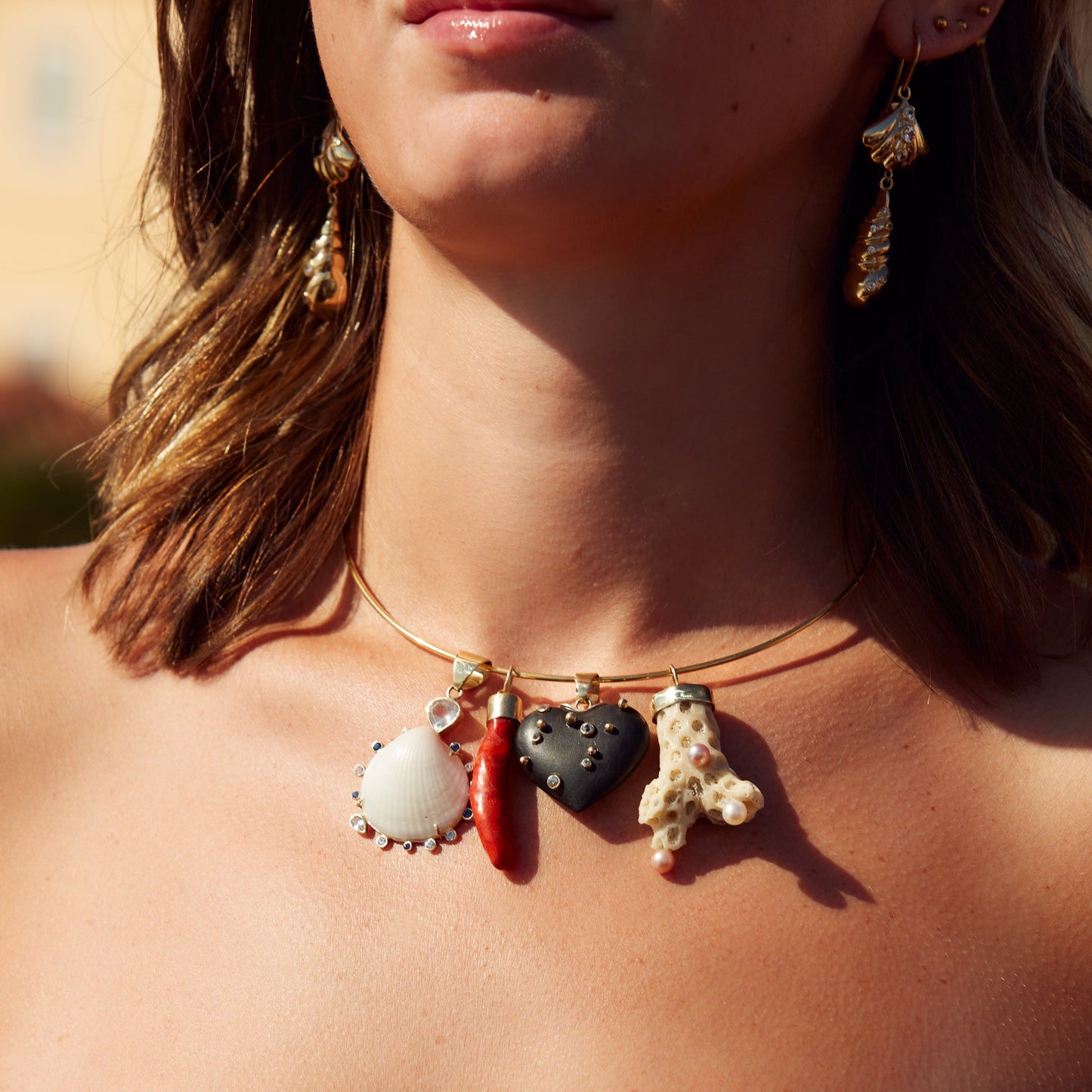 Red Apple Coral Pendant