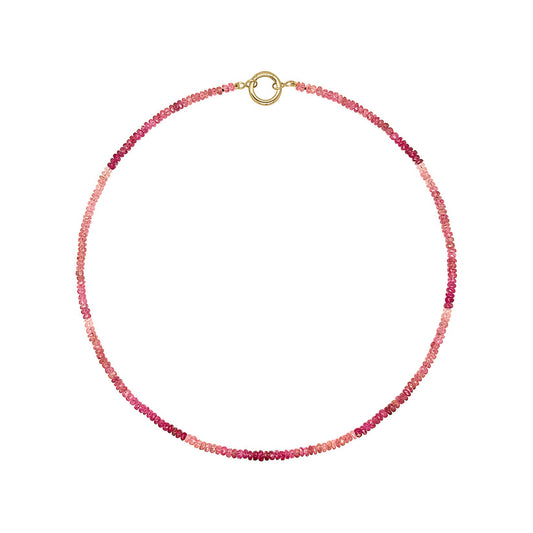 Beaded Strand - Pink Tourmaline - 16"