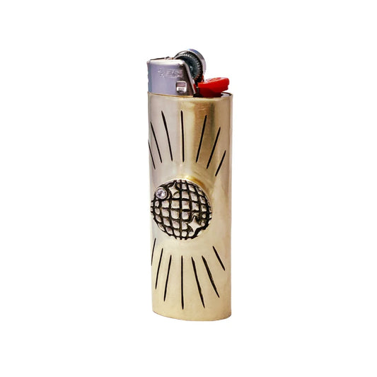 Disco Ball Lighter Case - White Topaz