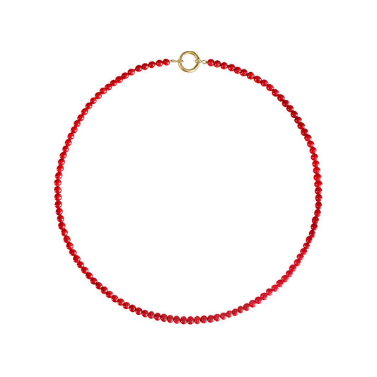 Beaded Strand - Red Coral - 16"