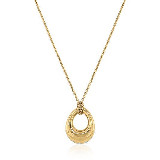 Small Teardrop Disc - Diamond Border