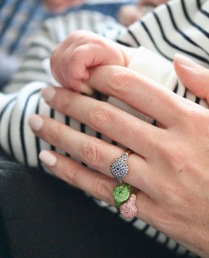 Sugar Pinky Ring - Blue Sapphires