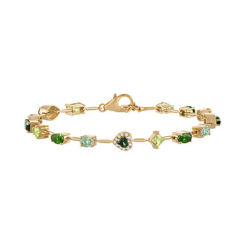 Rock Candy Bracelet - Green - 6.5"