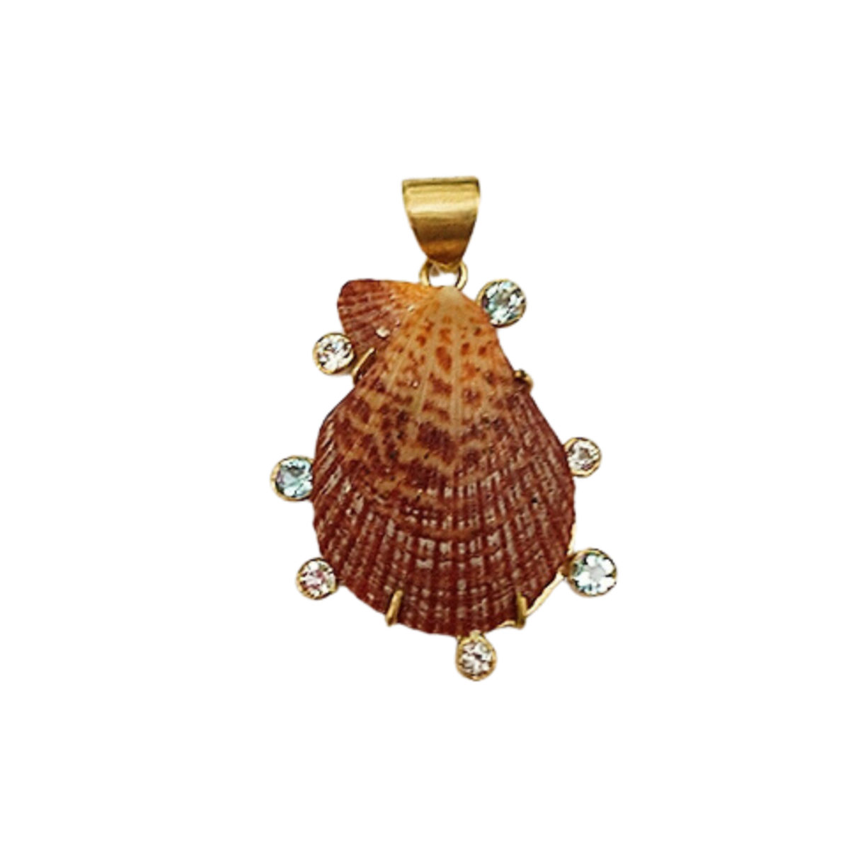 Brown Halo Clam Shell Pendant