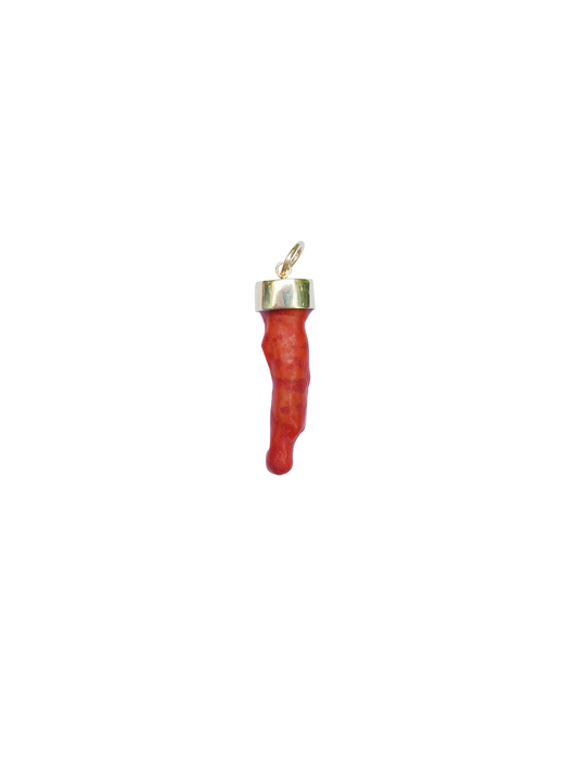 Red Apple Coral Pendant