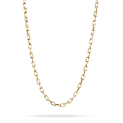 4mm Wide Italian Chain Link Necklace