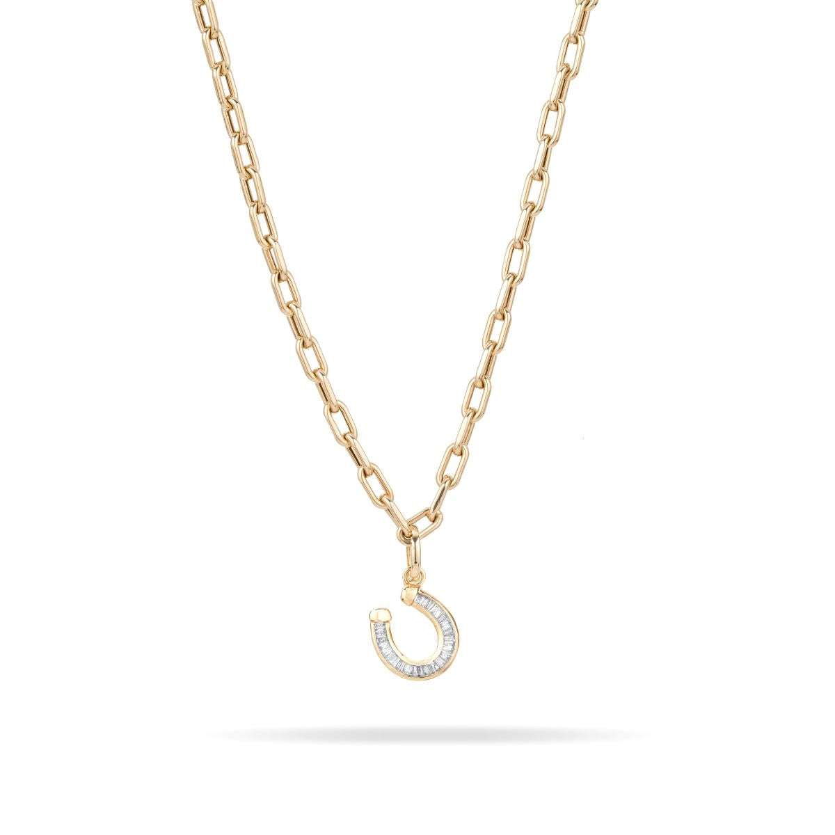 Baguette Horseshoe Hinged Charm