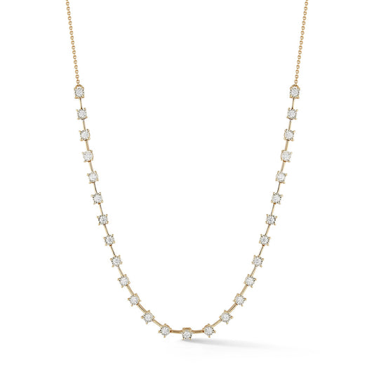 Ava Bea Interval Tennis Necklace - Yellow Gold