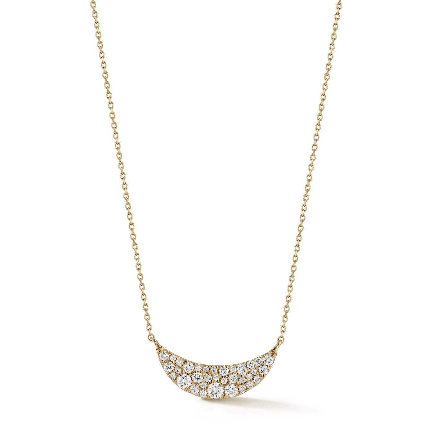 Crescent Diamond Bar Necklace