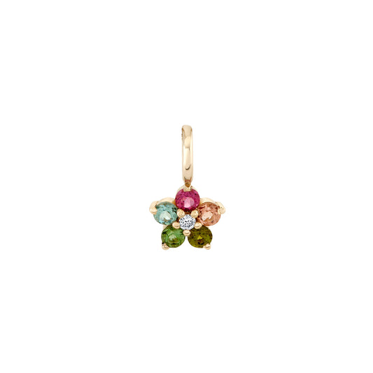 Tourmaline and Diamond Aurora Charm