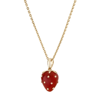 Petite Strawberry Agate Pendant