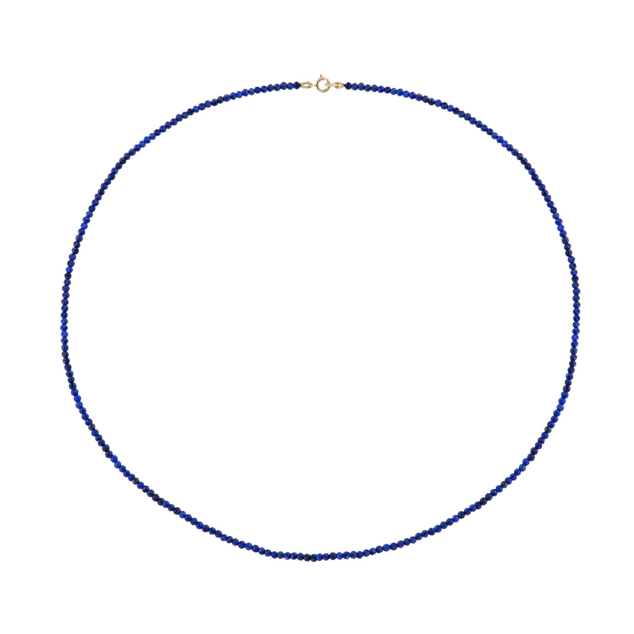 Petite Lapis Beaded Necklace - 18"