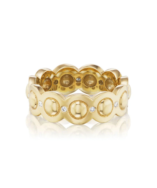 Wide Eyelet Dot Ring