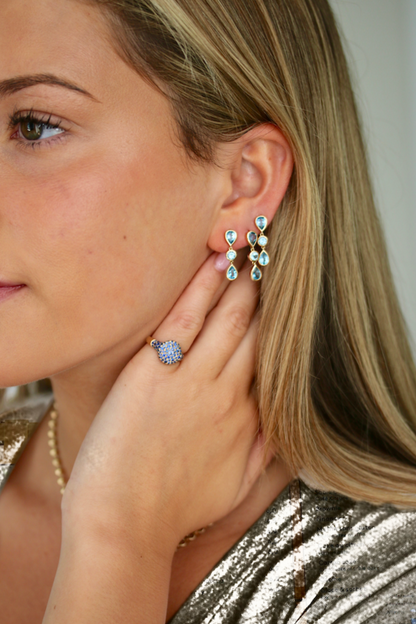 Sugar Pinky Ring - Blue Sapphires