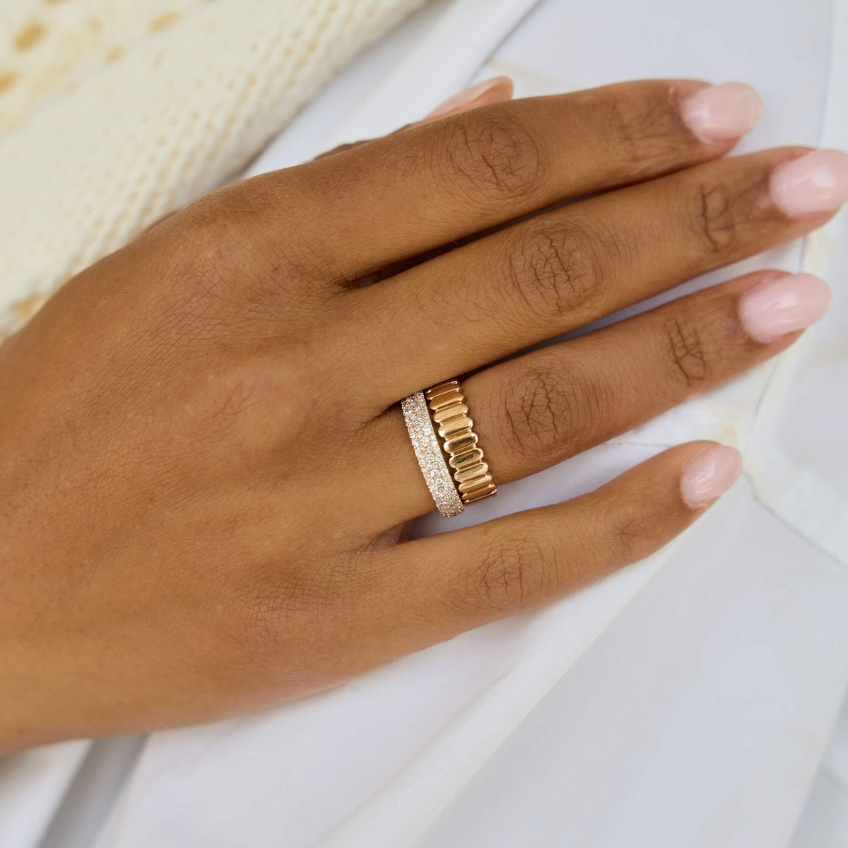 Sylvie Rose Large Pave Ring