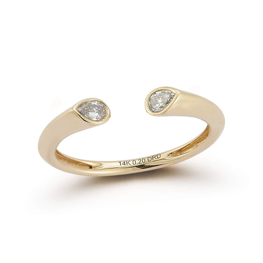Taylor Elaine Inlay Pear Ring