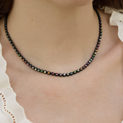 In the Black Mantra Tennis Necklace