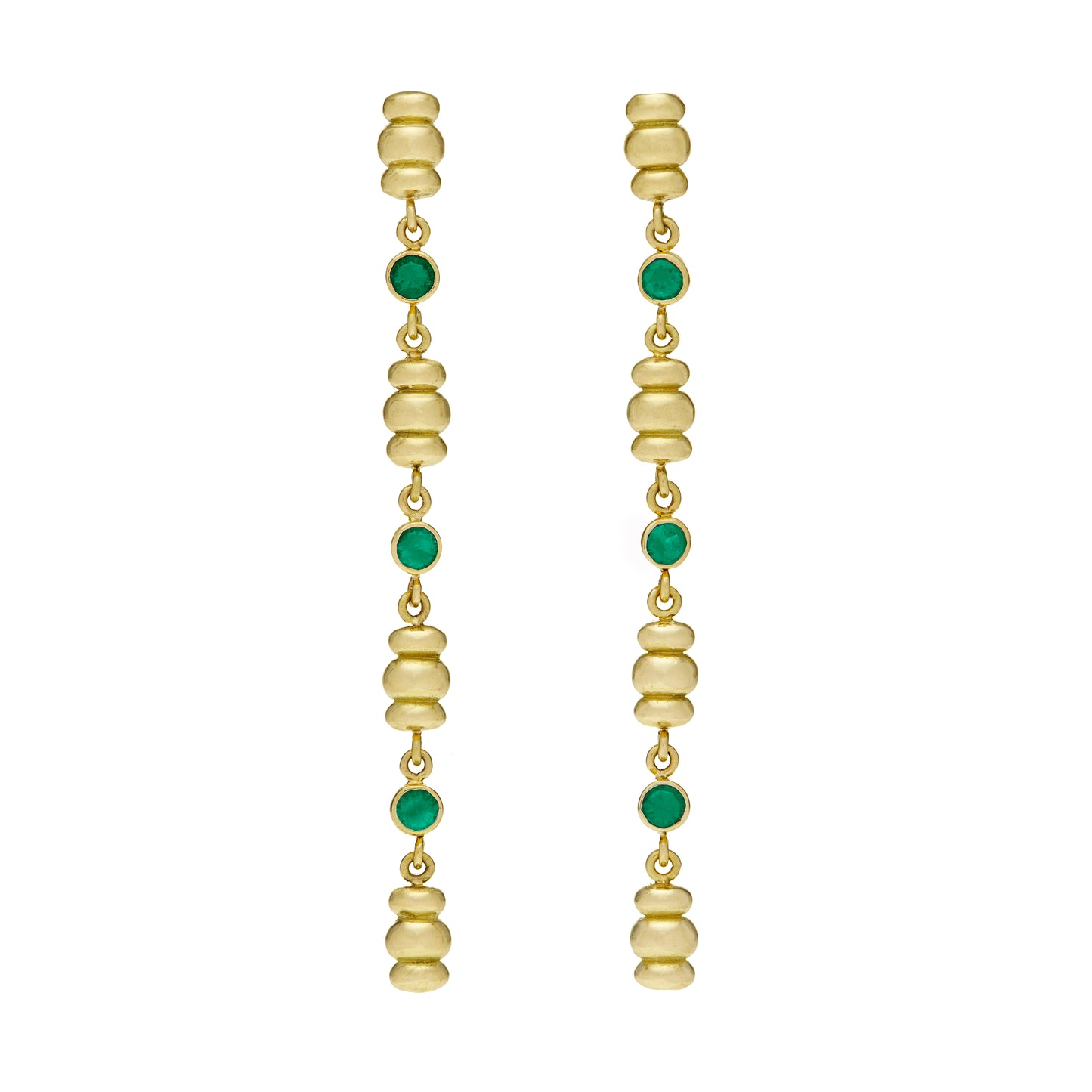 21 Element Tsavorite Drop Earrings