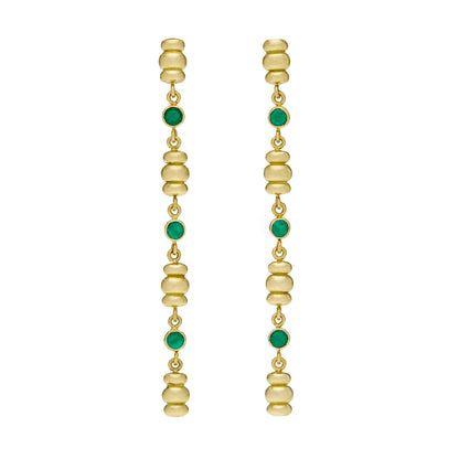 21 Element Tsavorite Drop Earrings