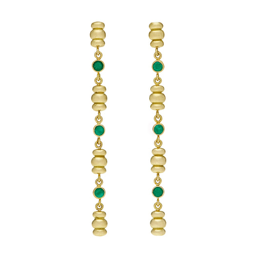 21 Element Tsavorite Drop Earrings