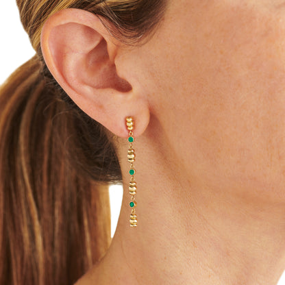21 Element Tsavorite Drop Earrings