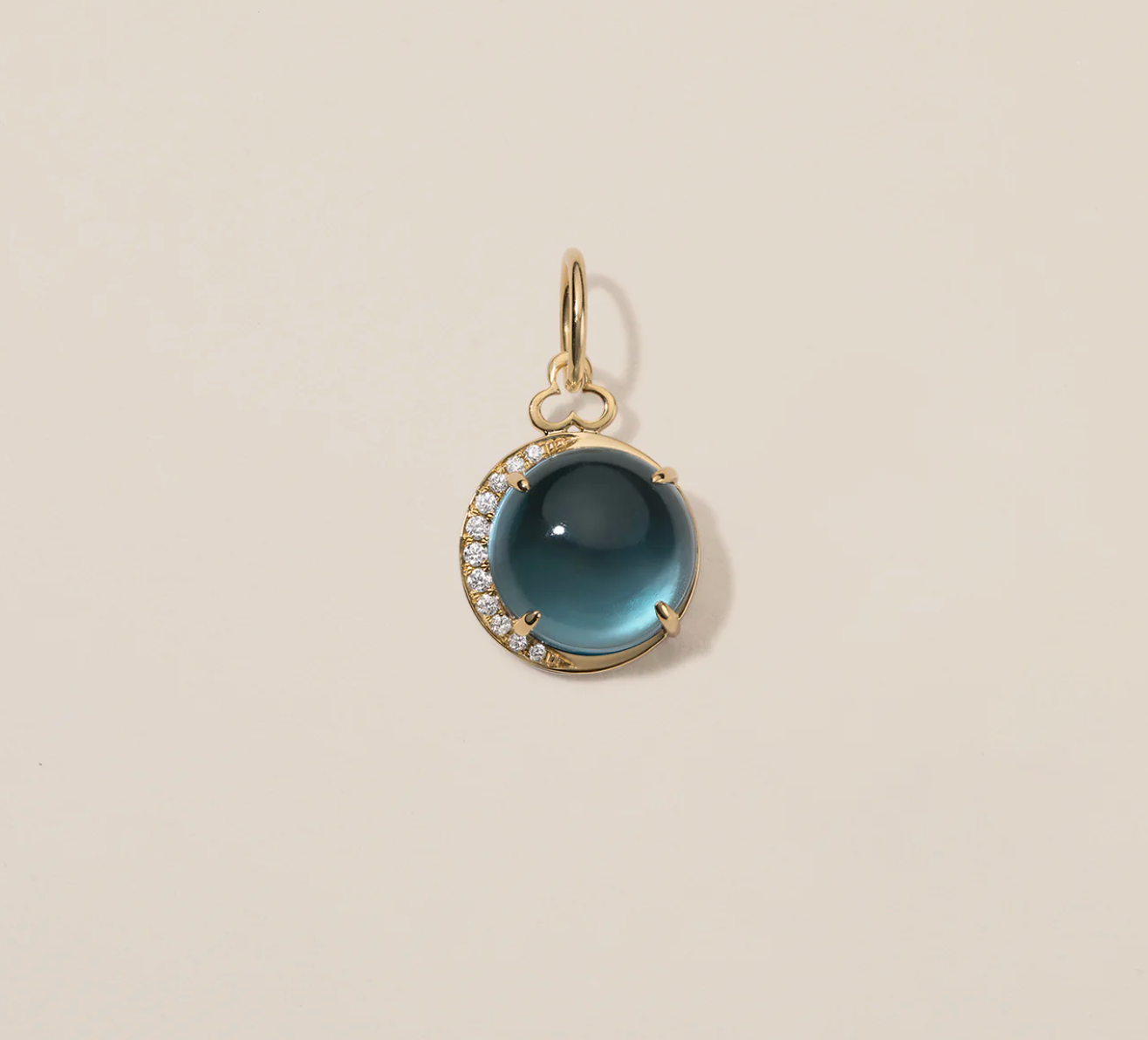 Moon Charm - London Blue Topaz