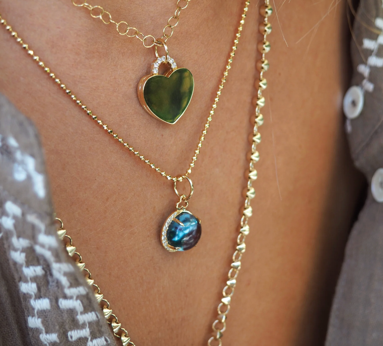 Moon Charm - London Blue Topaz