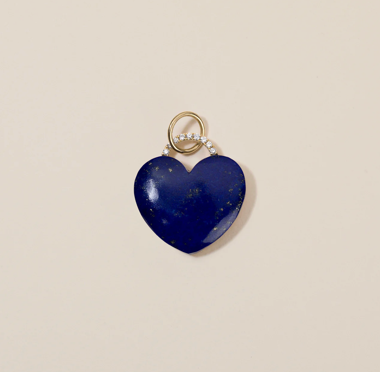 Rock Solid Heart Charm - Lapis