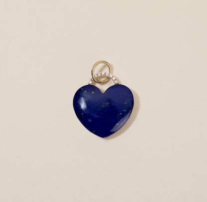 Rock Solid Heart Charm - Lapis